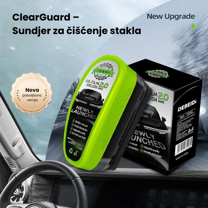 ClearGuard – Sundjer za čišćenje stakla sa zaštitnim premazom